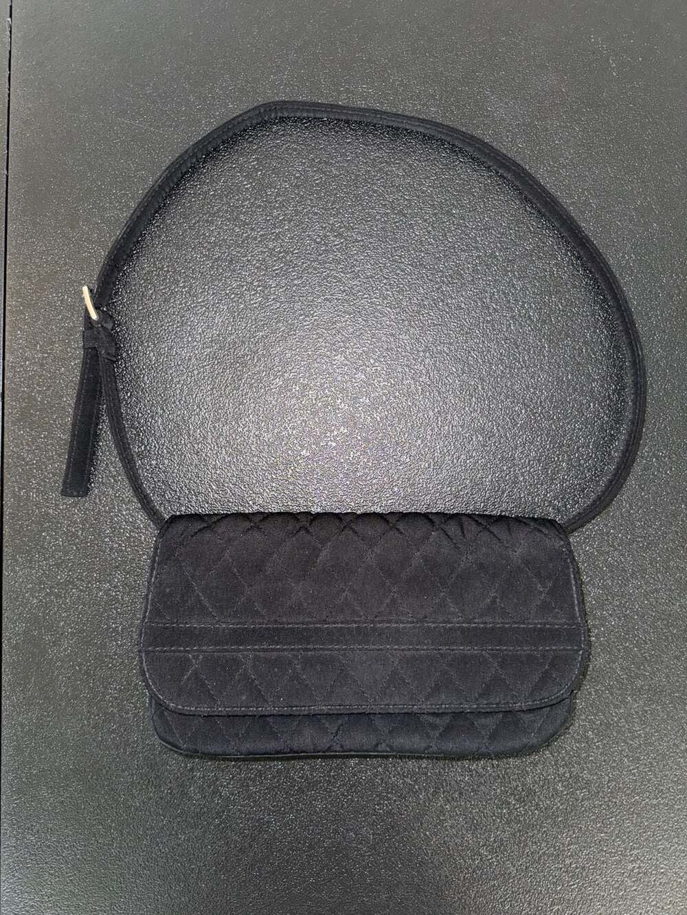 Vera Bradley Quilted Black‎ Microfiber Shoulder Bag